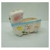 Vintage Ceramic Music Box Planters. Rubens Originals.