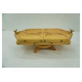 Vintage Karoff 3-Tier Expandable Wooden Buffet Serving Tray