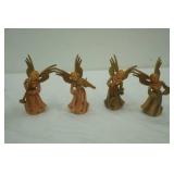Vintage hand painted Art Plastics Angel Figurines (made in British Hong Kong); Vintage Ceramic Angel Figurine