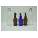 Porcelain Swing Top Glass Bottles