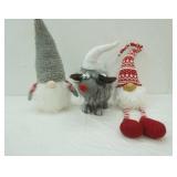 Gnomes 2ct. Holiday Themed. Bobble Body Reindeer