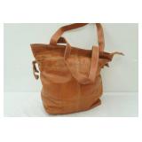 handcrafted Moroccan Leather Tote Bag