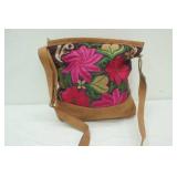 Floral Hand Embroidered Crossbody Bag. Belize