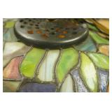 Vintage Tiffany Leaded Stained Glass Pendant Lamp. Ceiling Lamp