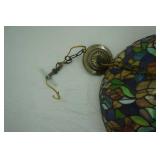 Vintage Tiffany Leaded Stained Glass Pendant Lamp. Ceiling Lamp
