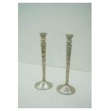 West Elm Brutalist Candlestick Holders. 15" tall