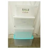 4 Large Totes With Lids