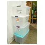 4 Large Totes With Lids