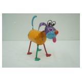 Metal Dog Sculpture 9.5" long by 11" tall