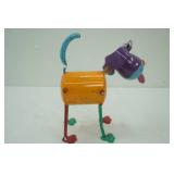 Metal Dog Sculpture 9.5" long by 11" tall