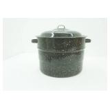 Black Speckled Graniteware Canning Pot