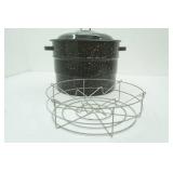 Black Speckled Graniteware Canning Pot
