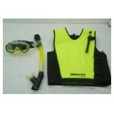 Scubapro Cruiser Snorkeling  Vest, Goggles, Snorkel