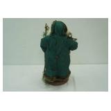 Christmas Santa Green Coat. St. Nicholas Woodsman Figurine 16" tall