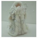12" White & Silver Santa Claus Tree Topper