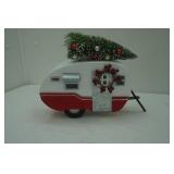 Winter Vintage Camper Metal Decor