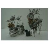 Decorative Metal Reindeer Figures