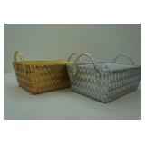Silver & Gold Toned Decorative Organizing Baskets. NEW