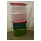 4 Large Totes with Lids