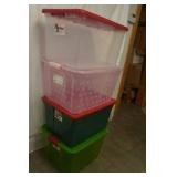 4 Large Totes with Lids
