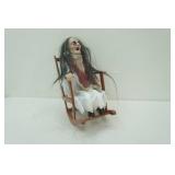 Battery Operated Ghost Granny in Rocking Chair 17" tall