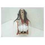 Battery Operated Ghost Granny in Rocking Chair 17" tall