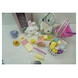 18" Easter Tree, Easter Baskets and Decor, White Plush Bunny
