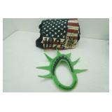 Robin Ruth New York Souvenir Canvas Messenger Bag & Statue of Liberty Souvenir