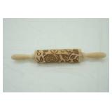 Wooden Rolling Pin with rose pattern