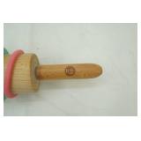 Wooden Rolling Pin with Adjustable Silicone Rings