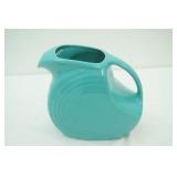 Vintage Turquoise Fiestaware Large Disc Pitcher. Homer Laughlin