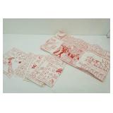 Vintage Egyptian Pattern Cotton Tablecloth and Napkin Set