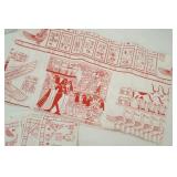 Vintage Egyptian Pattern Cotton Tablecloth and Napkin Set
