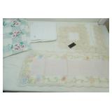 New Lace Table Runner and Doily Set; Embroidered Tablecloth and Napkin Set