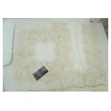 New Lace Table Runner and Doily Set; Embroidered Tablecloth and Napkin Set