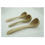 Set of 3 Wooden Ladles