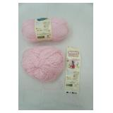 Pink Bernat Ellie the Bear Yarn Skeins