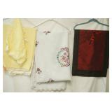 Embroidered Tablecloth, Table Runner, Vintage Table Linens