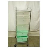 Rolling Cart With 6 Drawers