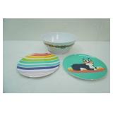 Melamine Serving Bowl and Plates