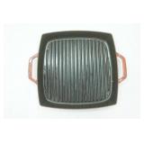 Staub 12" cast iron enamelware square grill pan