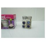 Flour Sifter, Stainless Steel Shakers, Crystal Butter Dish, Mug Cake, Salt and pepper shaker