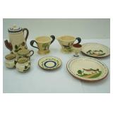 Vintage Devon Motto Ware Pottery Tea Set. Early 20th Century