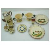Vintage Devon Motto Ware Pottery Tea Set. Early 20th Century