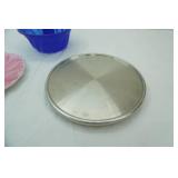 Silicone Bundt Pan Mold, Flower Serving Platter, Stainless Steel Footed Round Tray
