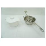 Stainless Steel Food Mill & Nordic Ware Microwave Rice Cooker
