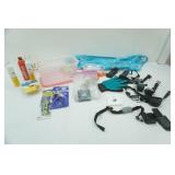 Pet Lot: Bark Control Collars, Citronella Refills (for pets), clippers, balls, pet bath apron, Apple Tags and more