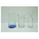 Vintage Glass Pitchers & Water Carafe, Cobalt Blue, Anchor Hocking