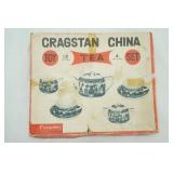 Vintage 1950s Cragstan China Toy Tea Set. Classic Blue Willow Pattern