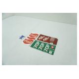 Vintage Pop Stickers or Window Clings. Coca Cola, 7 UP, Dr. Pepper
